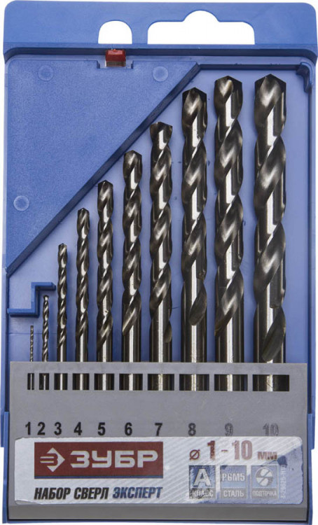 Набор сверел ЗУБР 4-29625-H10