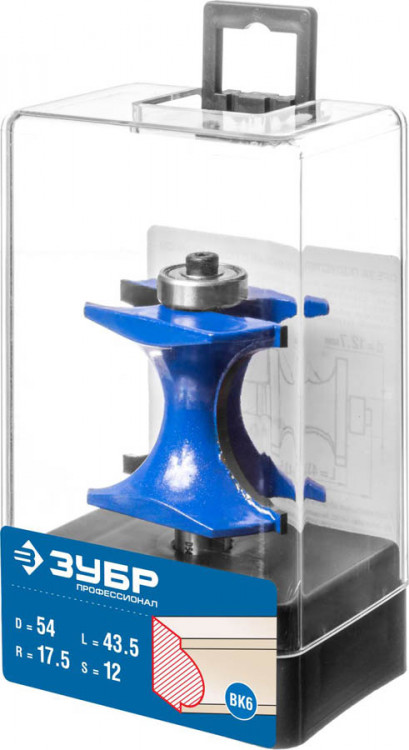 Фреза полустержневая с подшипником ЗУБР 28722-54