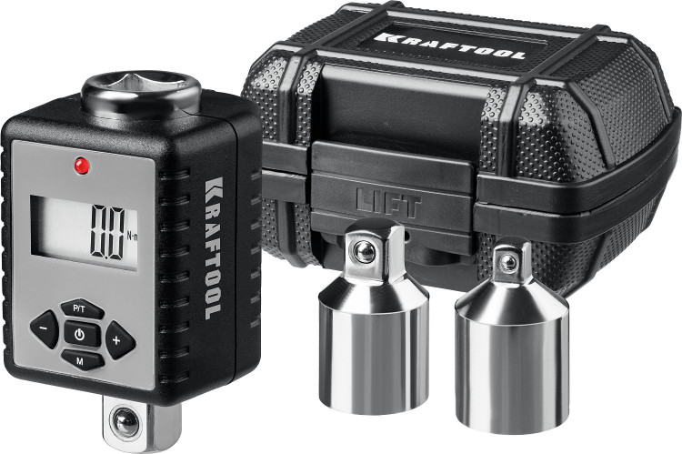 Электронный динамометрический адаптер с переходниками KRAFTOOL DIGITAL-A 64044-200