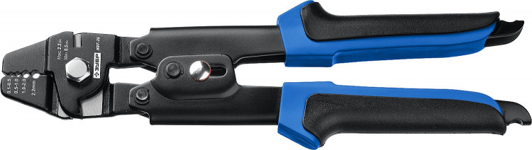 Клещи профессиональные кованые КОТ-25 ЗУБР 23347 предназначены для обжима и резки троса до 2.2 мм. Клещи 2 в 1: обжимные клещи и тросорез уникальной конструкции. Удобный стальной фиксатор ручек в сложенном состоянии для безопасного хранения инструмента. Э