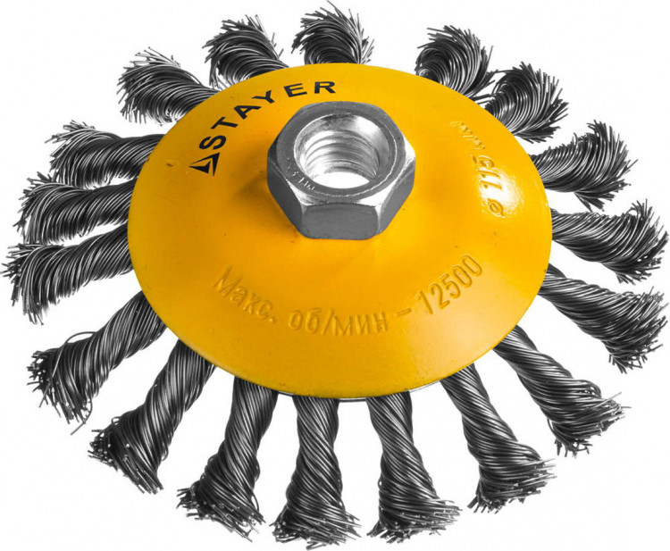 Щетка крацовка коническая для УШМ STAYER 35135-115
