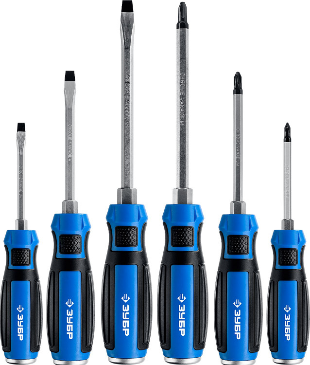 Набор отверток ударных с магнитным наконечником ЗУБР 25026