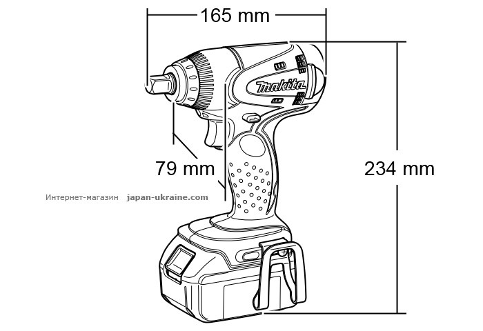 Аккумуляторный ударный гайковерт MAKITA DTW251RMJ