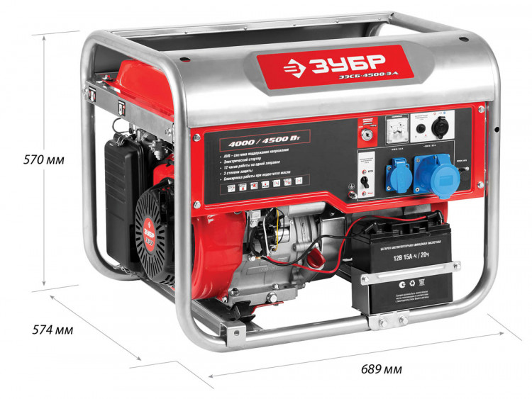 Бензиновый электрогенератор ЗЭСБ-4500-ЭА
