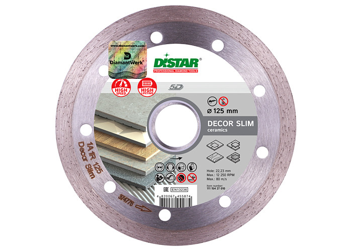 Алмазный диск DISTAR 1A1R 125 Decor Slim