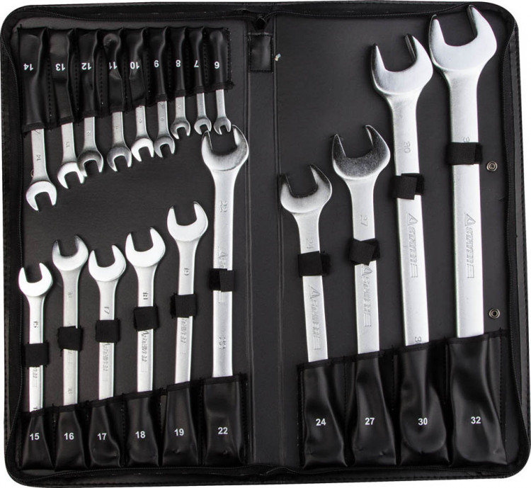 Набор комбинированных гаечных ключей STAER 2-271259-H19