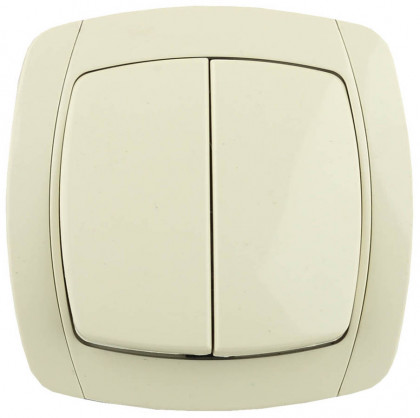 Двухклавишный выключатель СВЕТОЗАР CITY LIGHT SV-54234-B