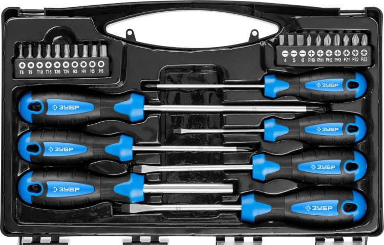 Отвертки профессиональные с магнитным наконечником ЗУБР 25240