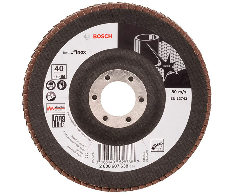 Лепестковый шлифкруг Bosch Best for Inox, X581, 125?22,23 мм, P60