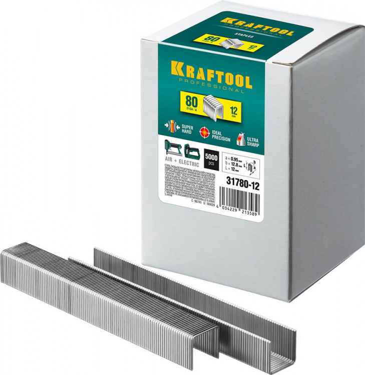 Скобы тип 80 KRAFTOOL 31780-12