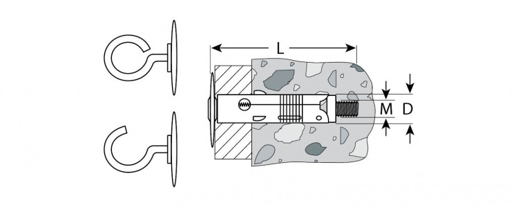 Анкер облегченный с кольцом ЗУБР 4-302432-05-046