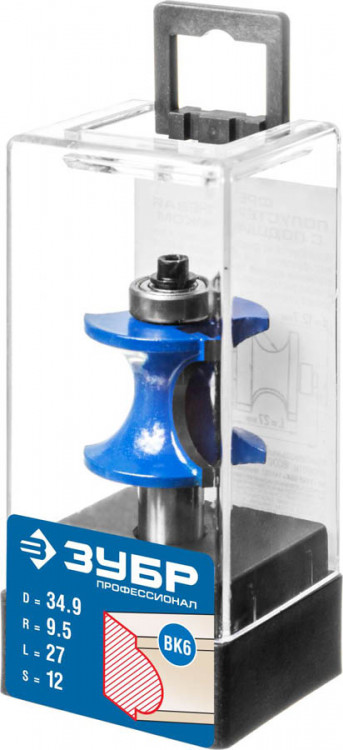 Фреза полустержневая с подшипником ЗУБР 28722-34.9