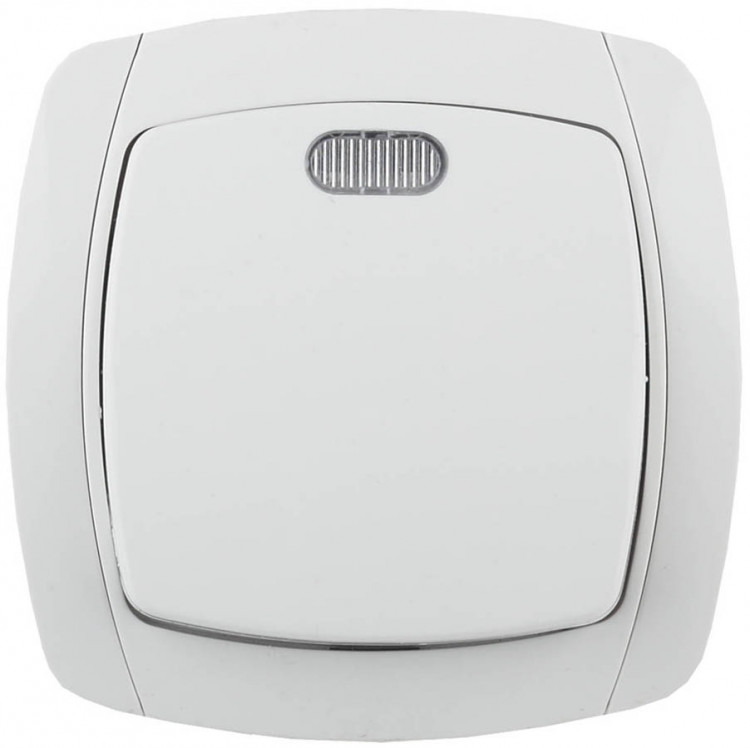 Одноклавишный выключатель с индикатором СВЕТОЗАР CITY LIGHT SV-54231-W