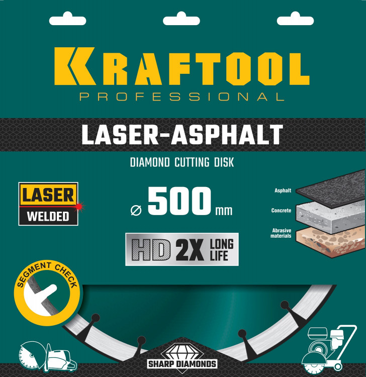 Алмазный диск отрезной KRAFTOOL 36687-500