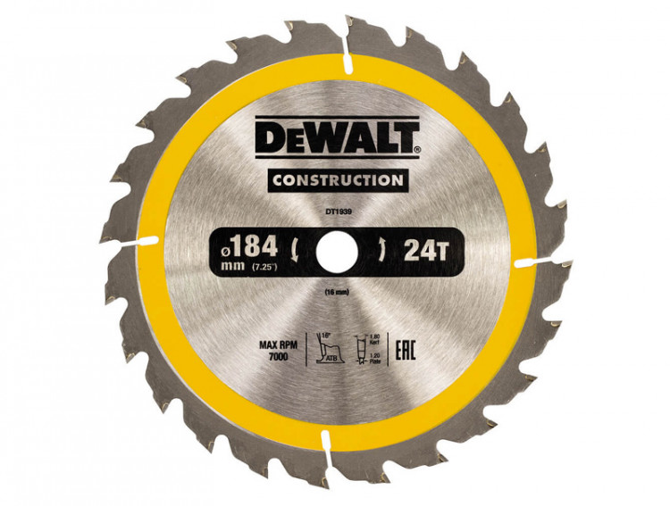 Пильный диск Construction DeWALT DT1939