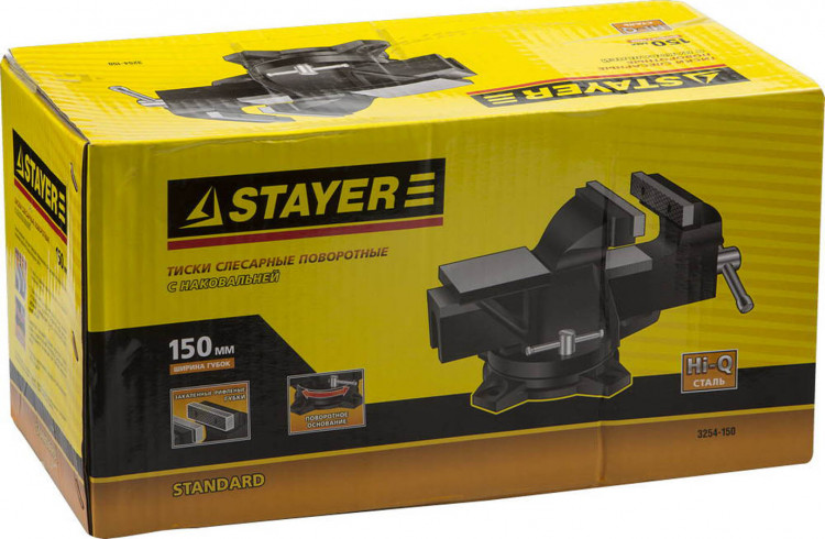 Тиски поворотные слесарные STAYER 3254-150