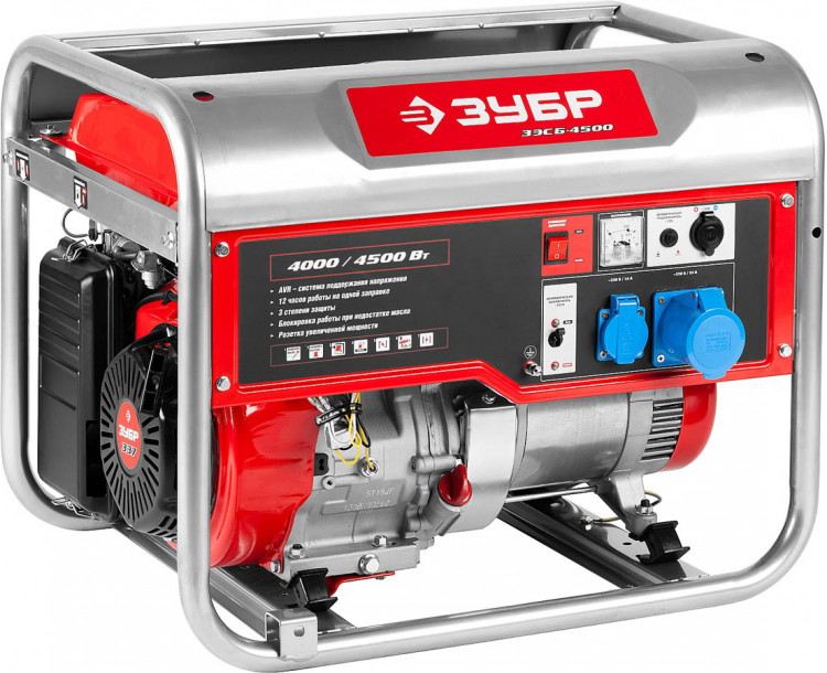 Бензиновый электрогенератор ЗУБР ЗЭСБ-4500