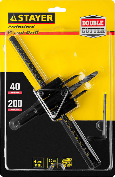 Сверло регулируемое  40-200 мм STAYER 2944-200