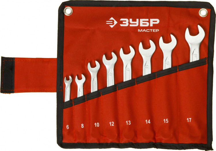 Набор комбинированных гаечных ключей ЗУБР 27087-H8