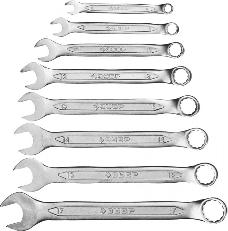 Набор комбинированных гаечных ключей ЗУБР 27087-H8