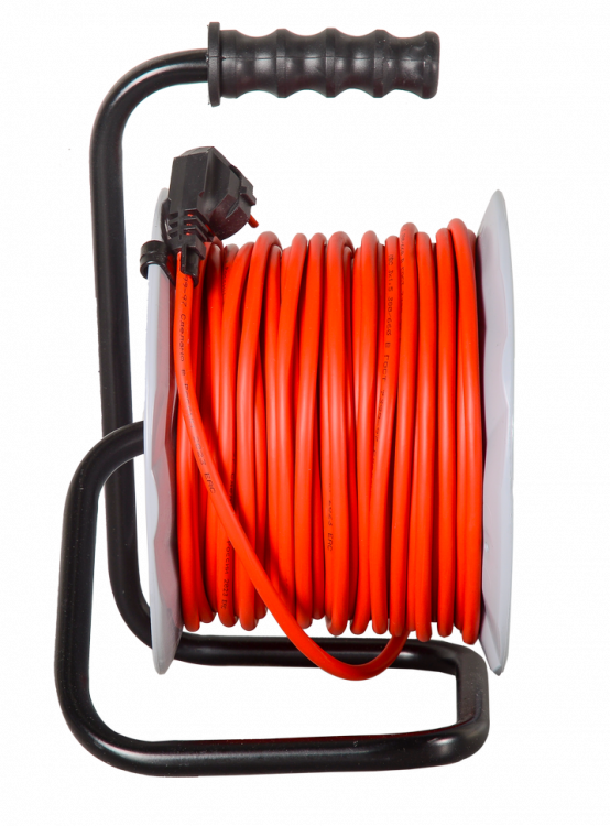 Удлинитель силовой на катушке Ресанта СУ-3х1,5-30/2 (с выкл., 4 розетки)