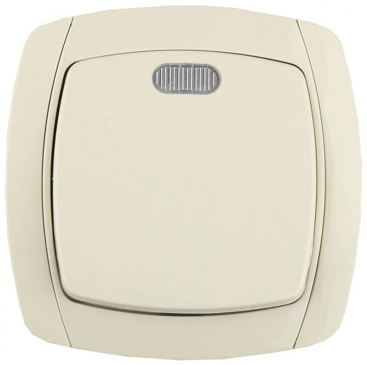 Одноклавишный выключатель с индикатором СВЕТОЗАР CITY LIGHT SV-54231-B