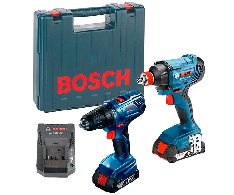 Набор аккумуляторного инструмента BOSCH GSR 180 LI + GDX 180 LI (2x GBA 18V 1,5 Ah)