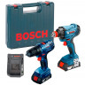 Набор аккумуляторного инструмента BOSCH GSR 180 LI + GDX 180 LI (2x GBA 18V 1,5 Ah)