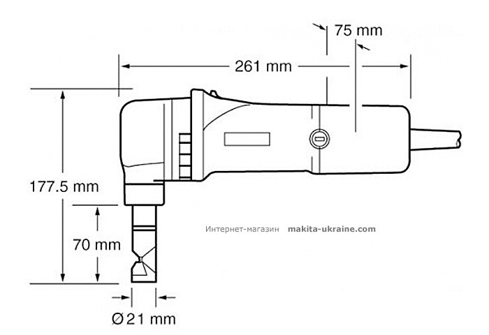 Высечные ножницы по металлу MAKITA JN1601