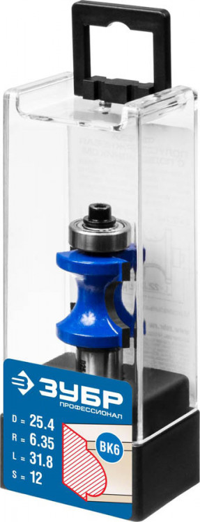 Фреза полустержневая с подшипником ЗУБР 28722-25.4