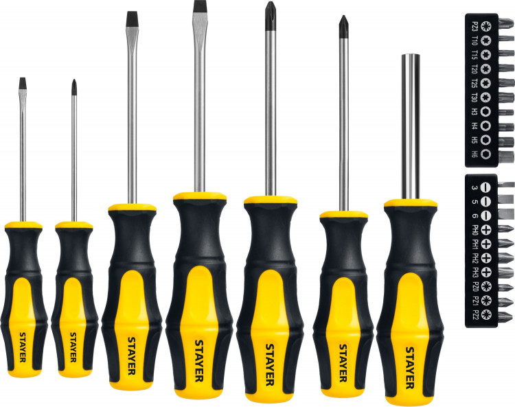 Отвертки с магнитным наконечником STAYER 25827