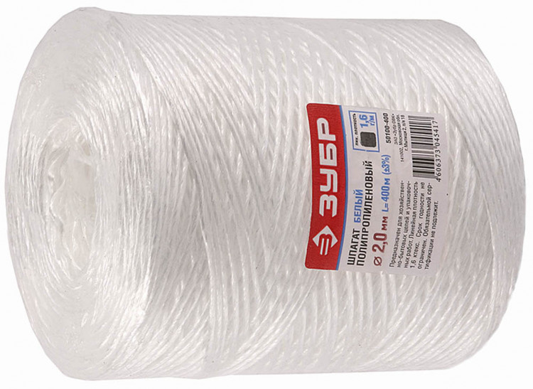 Шпагат полипропиленовый ЗУБР 50100-400