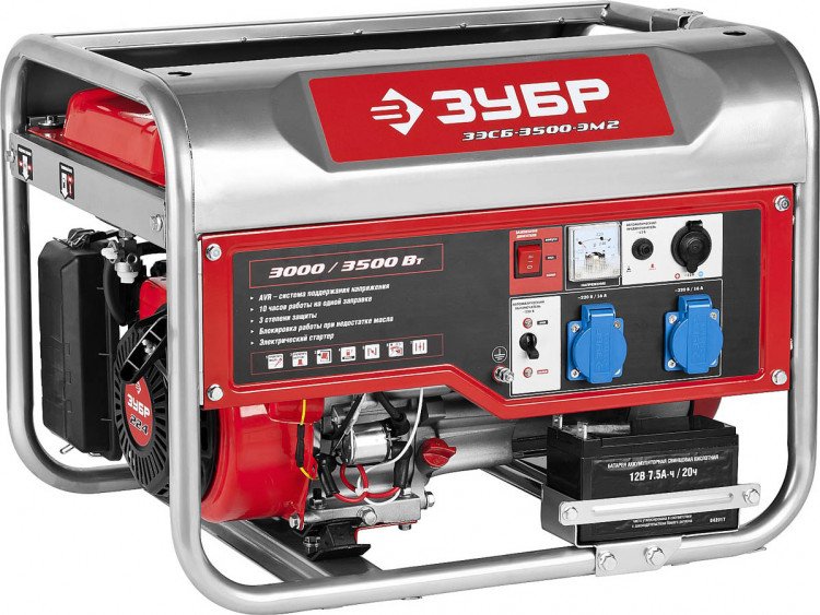 Бензиновый электрогенератор ЗУБР ЗЭСБ-3500-ЭМ2