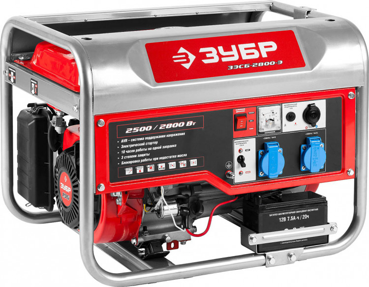 Бензиновый электрогенератор ЗУБР ЗЭСБ-2800-э