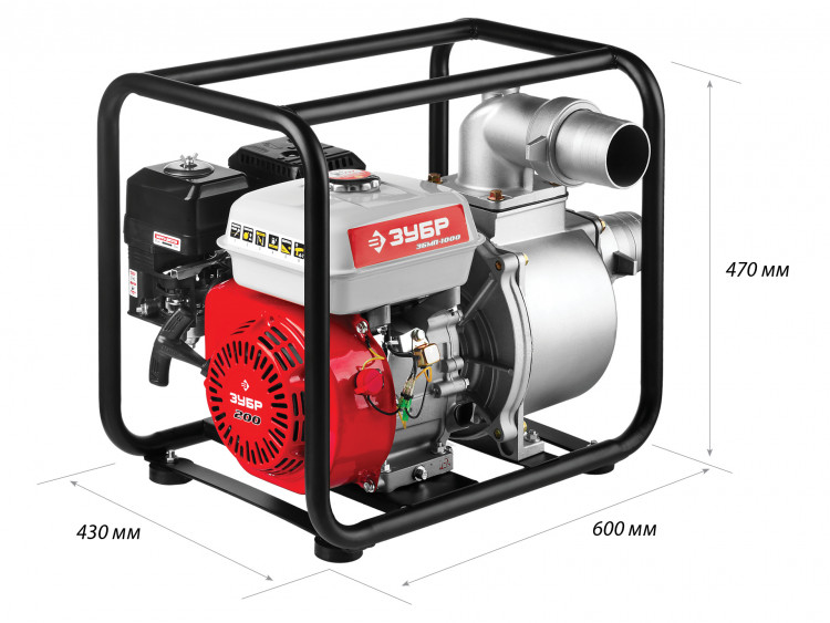 Мотопомпа бензиновая ЗУБР ЗБМП-1000