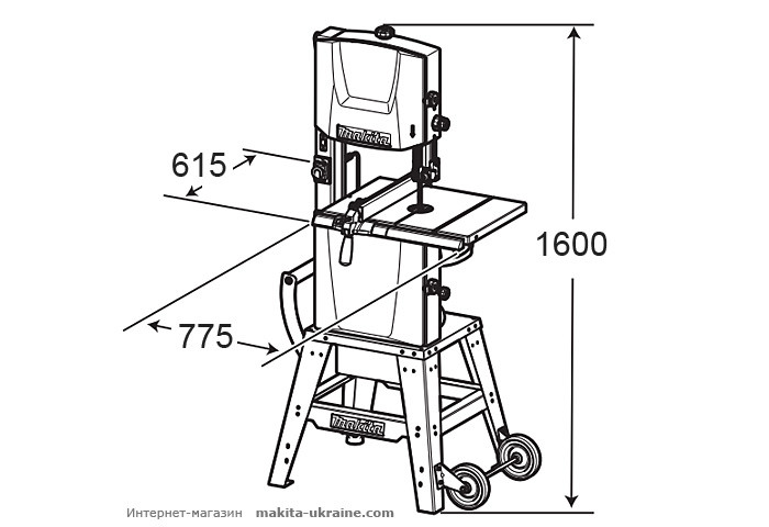 Ленточная пила MAKITA LB1200F + 3 пильных полотна