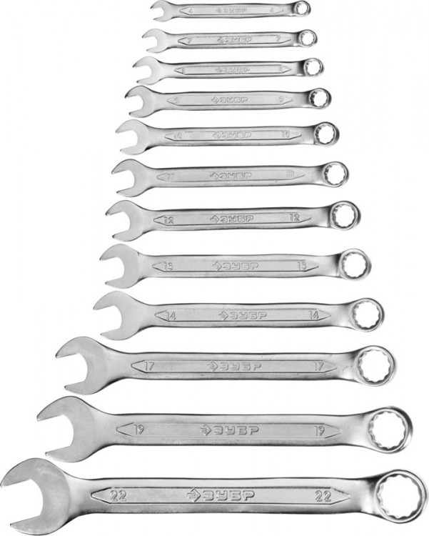 Набор комбинированных гаечных ключей ЗУБР 27087-H12