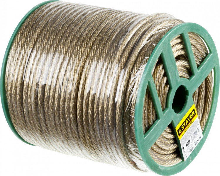 Стальные тросы Stayer 30410-80 предназначены для использования в быту