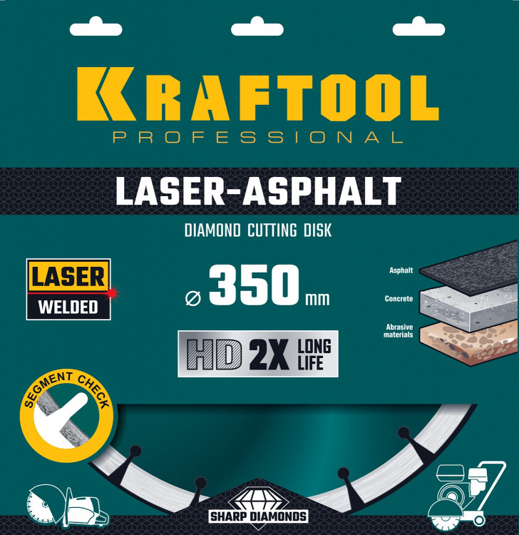 Алмазный диск отрезной KRAFTOOL 36687-350