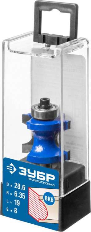 Фреза полустержневая с подшипником ЗУБР 28722-28.6