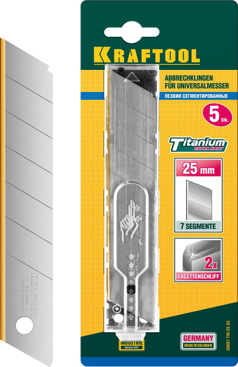 Лезвие сегментированное KRAFTOOL 09607-TIN-25-S5