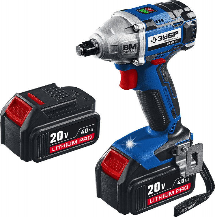 Ударный аккумуляторный гайковерт ЗУБР GB-250 A5