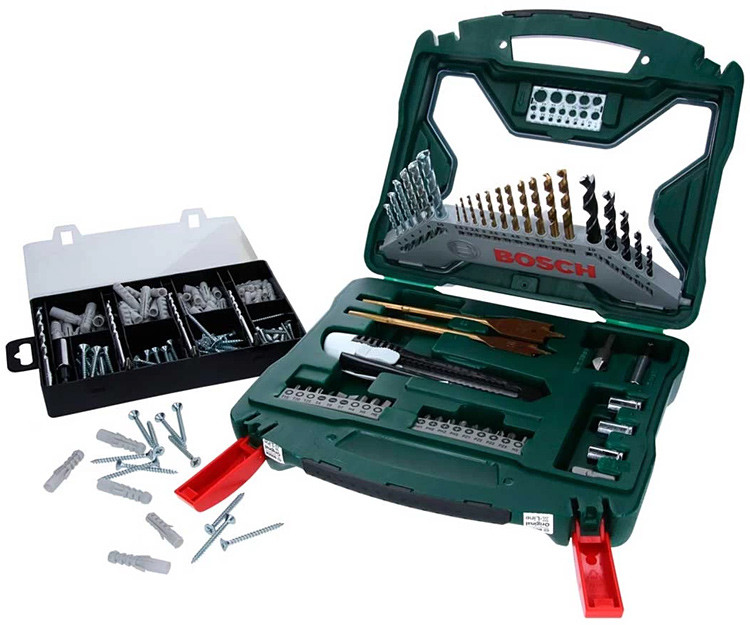 Набор принадлежностей Bosch X-Line 50 с набором креплений, 173 шт.