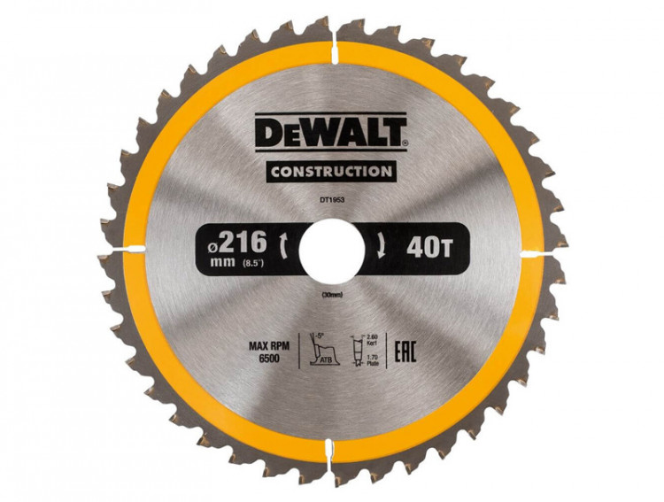Пильный диск Construction DeWALT DT1953
