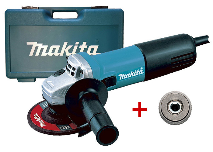Болгарка MAKITA 9558HNG + кейс 824985-4 + быстрозажимная гайка