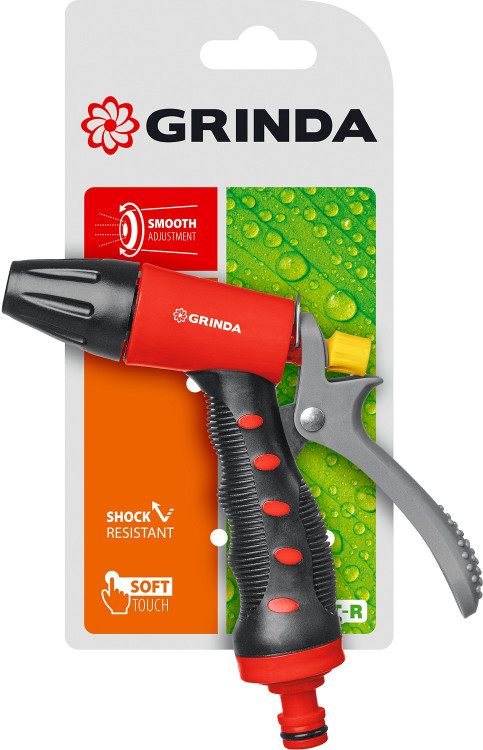 Пистолет поливочный пластиковый с TPR T-R GRINDA 8-427186