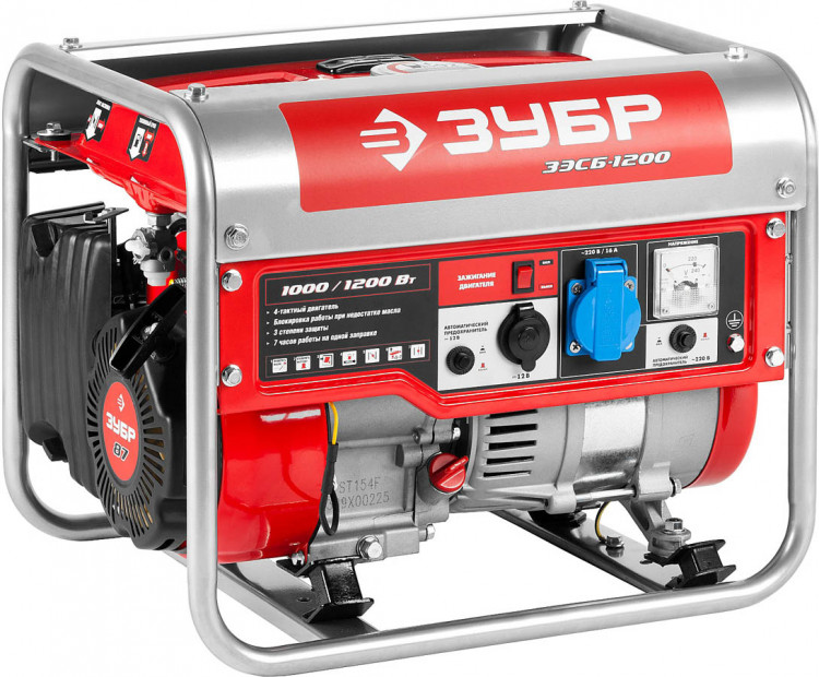 Бензиновый электрогенератор ЗУБР ЗЭСБ-1200
