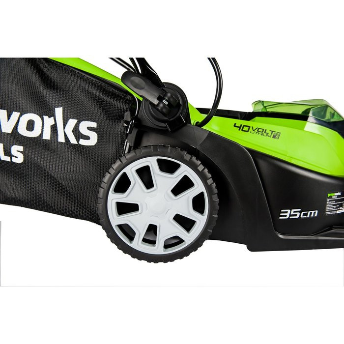 Газонокосилка аккумуляторная Greenworks, 40V, G40LM35K4, 35 см, c 1хАКБ 4 А.ч и ЗУ