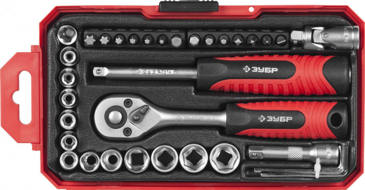 Набор инструментов торцевые головки и биты ЗУБР 27642-H35