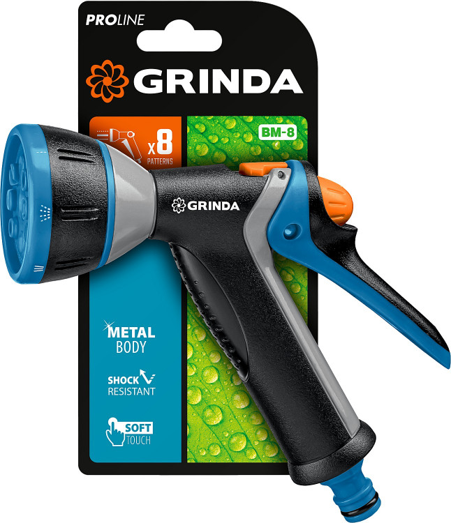 Пистолет поливочный металлический с TPR PROLine BM-8 GRINDA 8-427339_z02